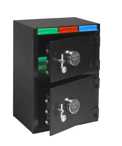 Drop Slot Depository Safe with Three Drop Drawers